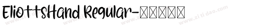 EliottsHand Regular字体转换